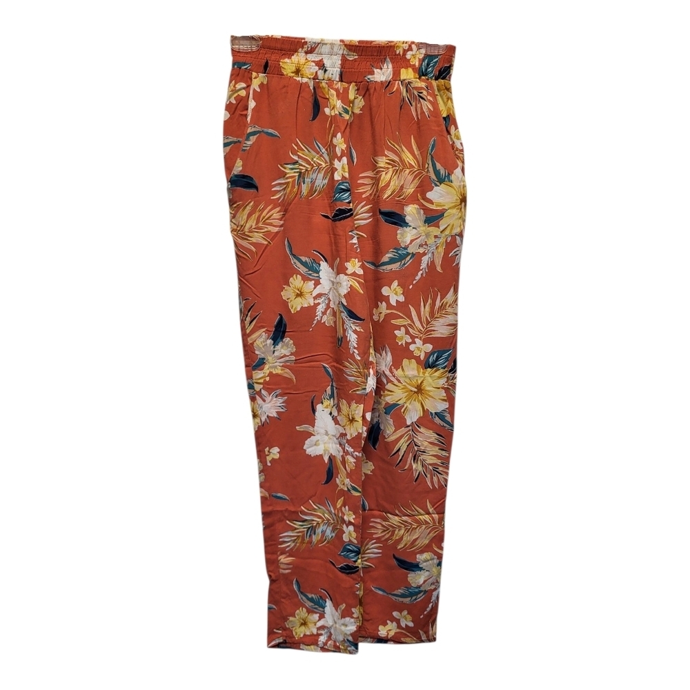 Forever 21 Vibrant Floral Pajama Pants in Orange and Yellow - Size XS